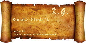 Kurutz Girót névjegykártya